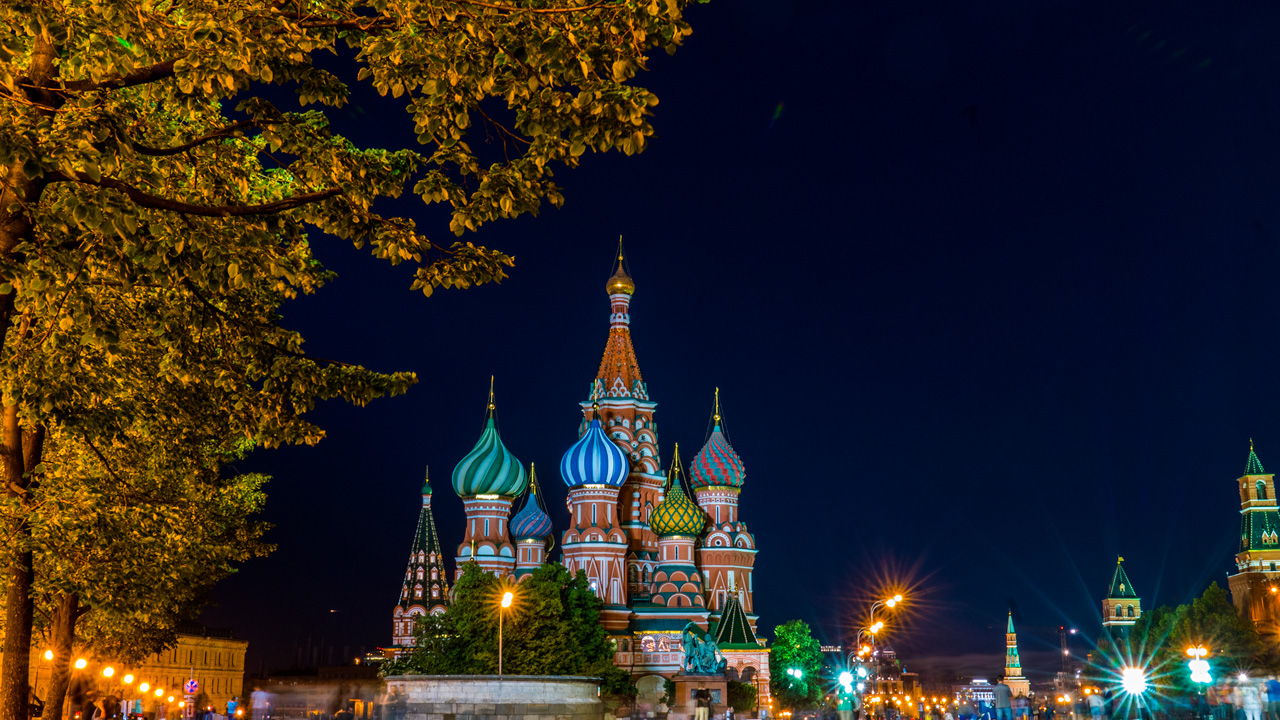 Vasilijkatedralen (St. Basil's Cathedral) i Moskva
