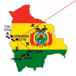 Min reiserute Bolivia