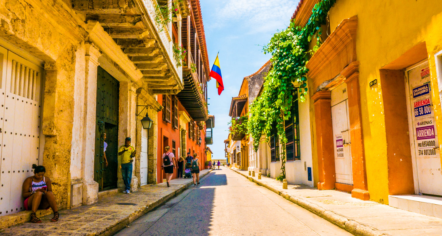 Gamlebyen i Cartagena, Colombia