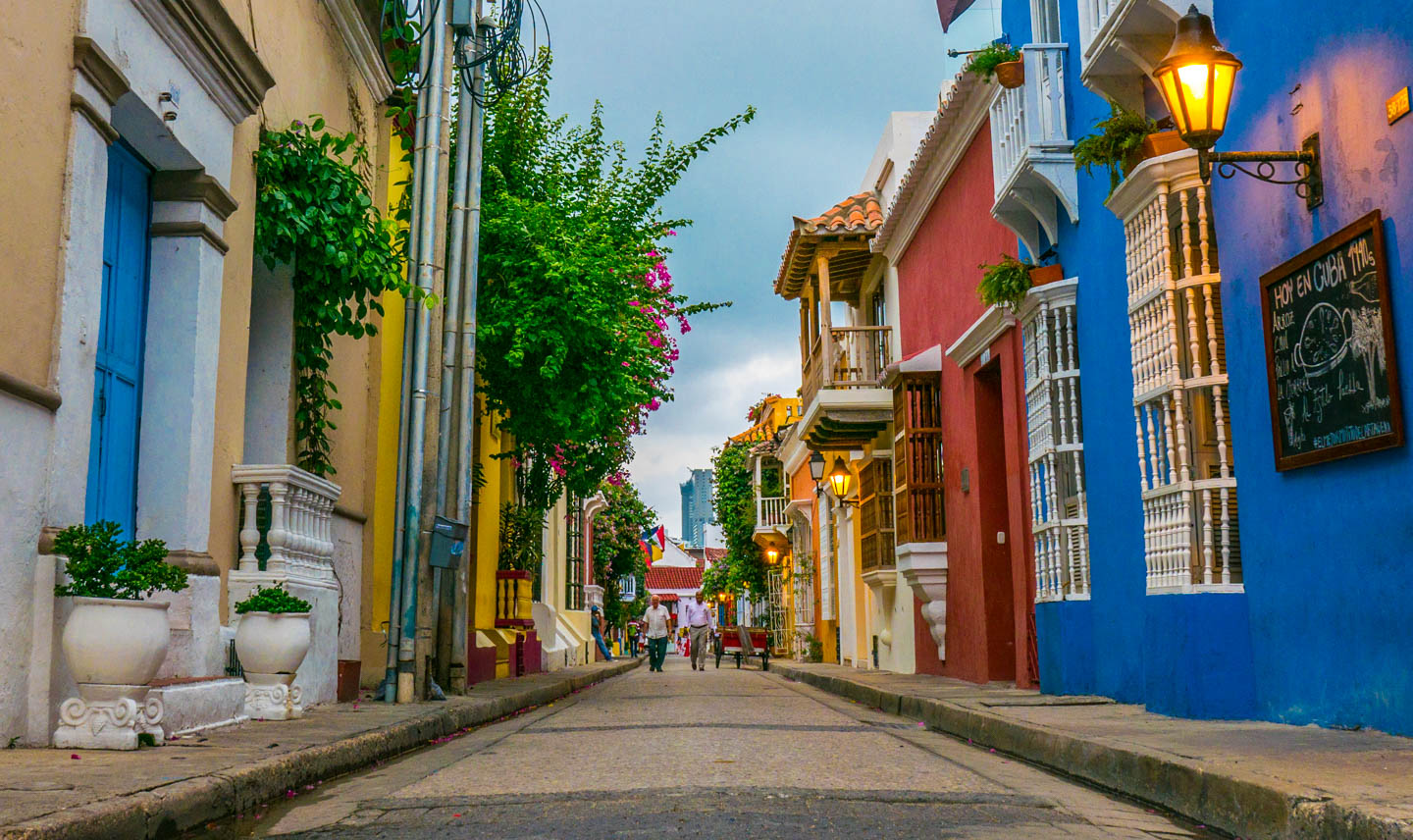 Gamlebyen i Cartagena, Colombia